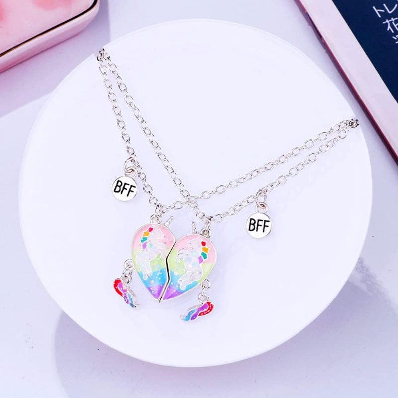 Lezmoii Friendship Necklace Best Friend Necklace Matching Magnetic BFF Necklace for 2 Girls Friendship Gifts - Image 1